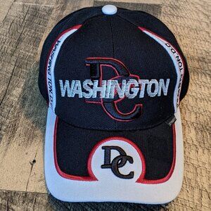 Washington DC Hat City Hunter Black White Red Baseball Cap Strapback